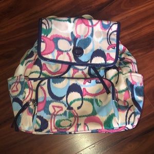 Multicolored Coach backpack